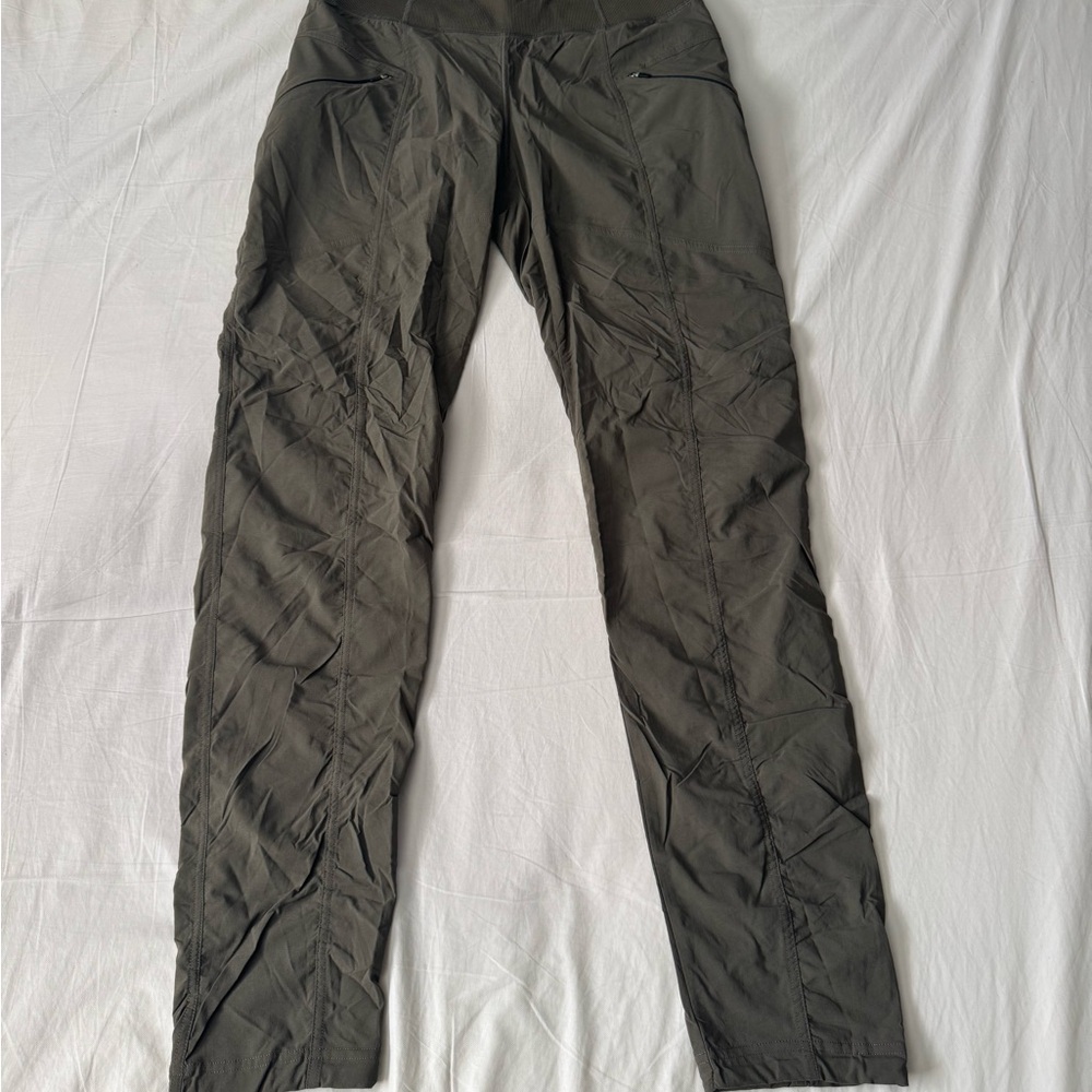 prAna Womens Leggings Small Tall Gray Athletic Yoga Hiking Stretch Pants